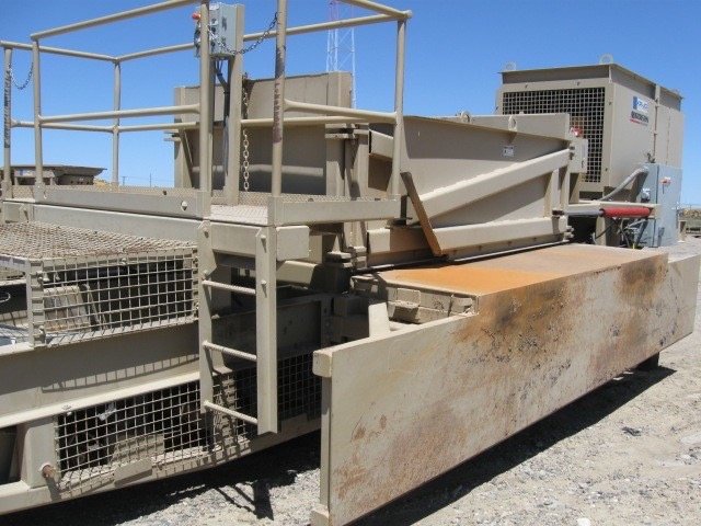 2012-Astec-Truck-Unloader-04 Feed hopper and operator platform on 2012 Astec Model 2148-50 truck unloader